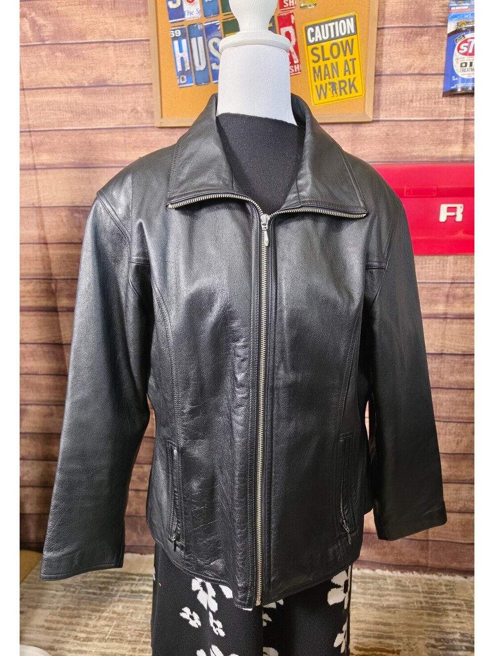 Maxima Wilsons Black Leather Jacket Size XL